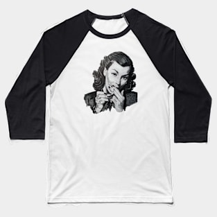 Noir Dame Lights Up a Cigarette Baseball T-Shirt